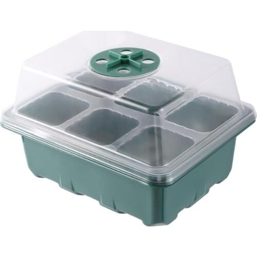 6 Hole Nursery Box Seed Starter Garden Seedling Germination Pot Vegetables Flower Succulents Growing Propagation Planter 5 Pcs