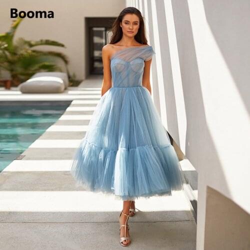Booma Womens One Shoulder Evening Dresses