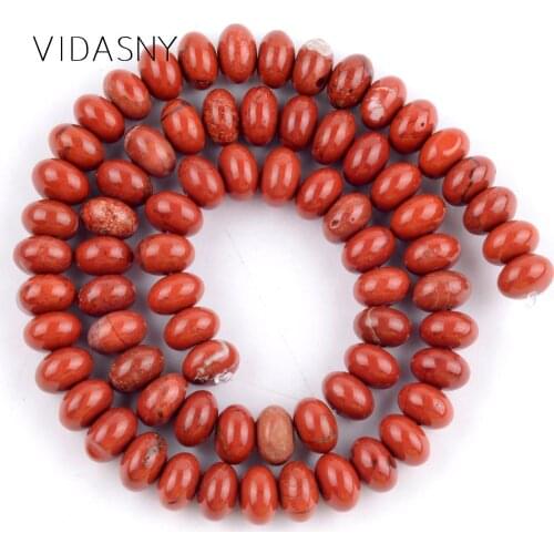 Natural Stone Red Jaspers Rondelle Beads For Jewelry Making 4 6 8mm Abacus Beads Diy Necklace Bracelet Accessories 15inch