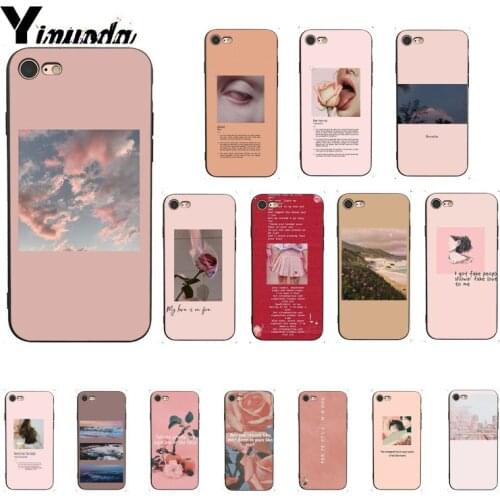 Yinuoda Pink Aesthetics songs lyrics Aesthetic Phone Case Cover For iphone 12 11 pro max SE 2020 8 7 6 6S 6Plus X XS MAX 5 SE XR