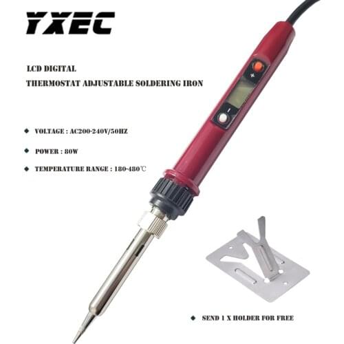 936H 80W Digital Electric Soldering Iron Kit Set Temperature Adjustable 220V Welding Tool Ceramic Heater 900M Iron Tips Rework