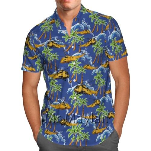 3D Printing Coconut Beach Hawaiian 2021 Summer Shirt Short Sleeve Shirt Streetwear Oversized 5XL Camisa Social Chemise Homme