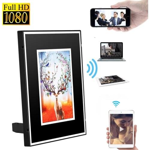 HD1080P Surveillance Camera with Wifi Mini Camera Infrared Night Vision DVR Home Security Surveillance Camera Photo Frame Camera