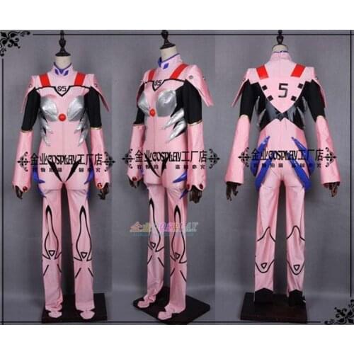 EVA cosplay costume Mari Makinami Illustrious Pink Tight Jumpsuit Warrior uniform for Adult Women full sets A
