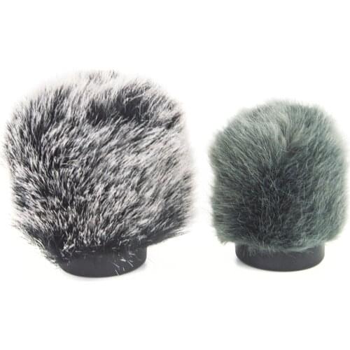 Coolvox Fur Windscreen Furry Windshield Muff for Condenser Microphone Wind Shield Protection Outdoor Interview Mic Cover 6.5cm