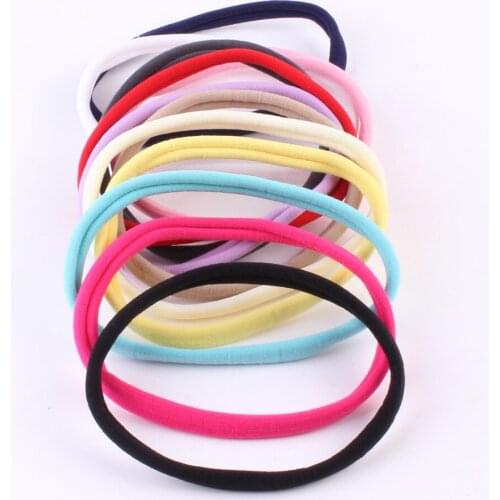 10 pcs/lot, Super Soft THIN Nylon Headbands, Leave no mark skinny headband for DIY Hair Accessories