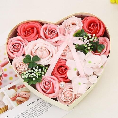 Soap Flower Heart-shaped Rose Gift Box Valentine Day Birthday Girlfriend Gift