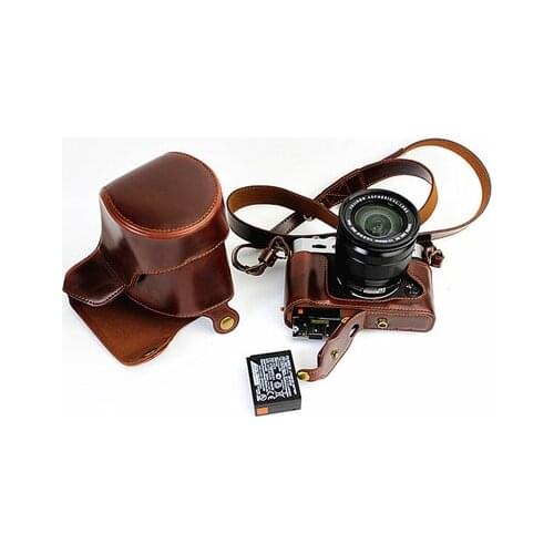 New Deluxe Version Camera Bag PU Leather Case For Fujifilm XT10 XT20 XT-20 XT30 XT-30 Direct Charge Cover+Battery Bottom Open