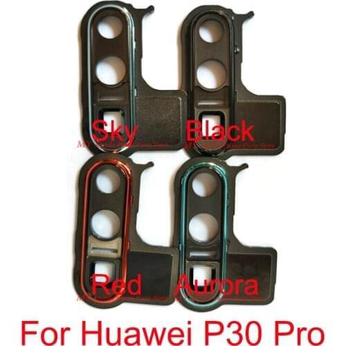 10 Sets Lens + Frame For Huawei P30 Pro P30pro Housing Back Cover Rear Camera Lens Glass With Metal Frame Holder Repair Parts