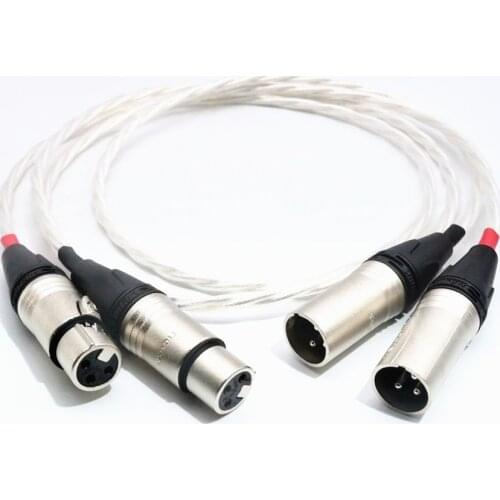 Preffair High Purity 6N OCC Copper Silver PlatedWire ,balance wire, signal cable,XLR cable with plugs