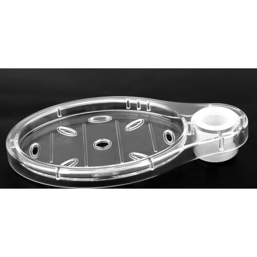 Transparent Round Acrylic Soap Dishes Box Holder Lifting Rod Bathroom Accessories new