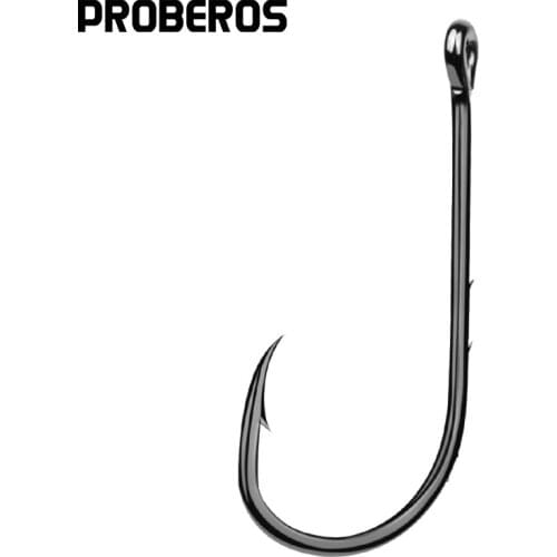 PROBEROS Fishing Hook 1#-6# Fish Hook BAITHOLDER Black Color Jig Big Hook Treble Hooks Carp Fishing