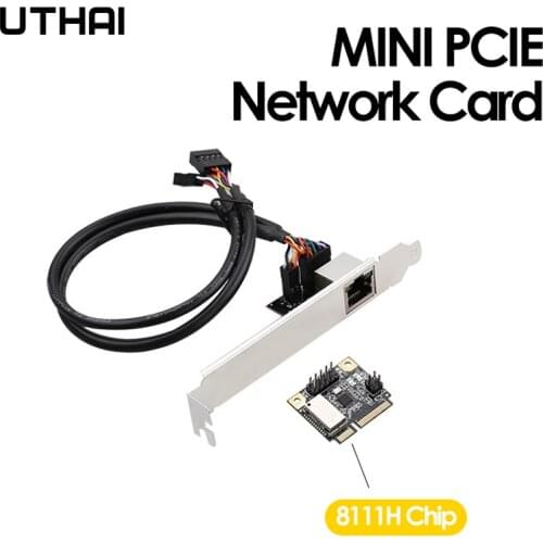 UTHAI Add On Cards Mini PCI-E To Gigabit Network Card Desktop 1000M Wired PCI-E Network Card Computer Component Expansion Card