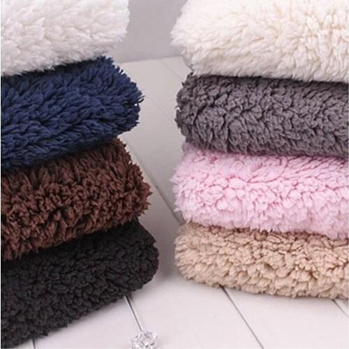 100*160cm Cotton Lamb velvet Fabric Thicken Warm jacket Soft Lamb Fabric DIY Handmade dress Sewing Quilting Plush cloth Flannel