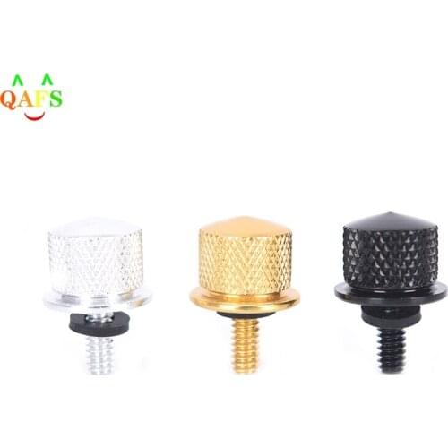 New 1/4"-20 Thread Knurled Head Screws Cap Rear Seat Quick Mount Bolt Touring Softail Dyna Sportster XL 883 1200 Custom