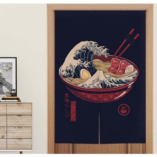 Japanese Style Decorative Door Curtain Fabric Cloth Home Screens Partition Bathroom Sushi Kitchen Oilproof Restaurant Curtains