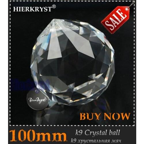 1 Transprent Chandelier gorgeous Crystal Healing Pendulum Lamp Prisms Hanging Pendants Ball Rainbow Maker 100mm 4'' dia. M02074