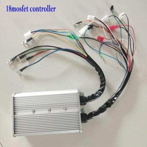 18mosfet BLDC controller Square wave sensor/sensorless 24v36v48V60V64V72V80V1200W electric bike pedal scooter Tricycle ATV Part