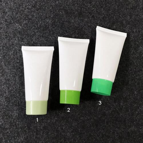 300pcs/lot 50g empty white plastic soft tube for cosmetics packaging,50ml sample container bottles ,cream cosmetic container
