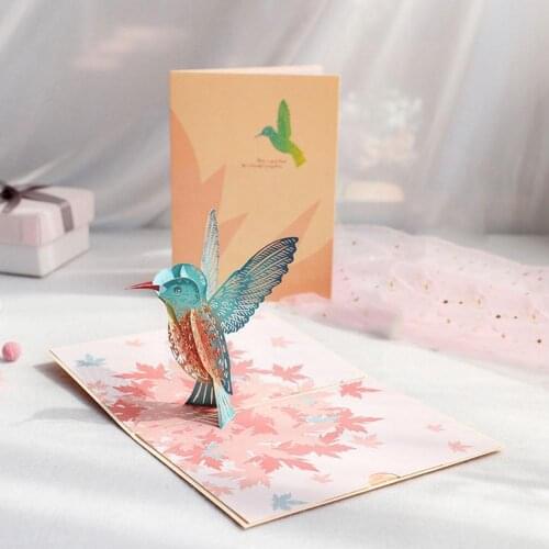3D Up Cards Valentines Day Gift Postcard Maple Bird For Small Cards thank you cards Invitation Business Wedding Postcards Z9H1