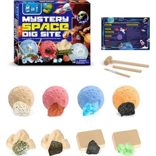 8 In 1 Stone Mining Set With A Brightly Colored Educational Excavation Toys Kit For Children Develop And Improve Their Patience