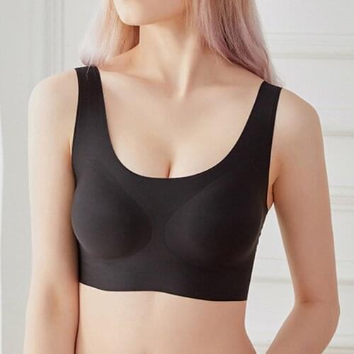 Seamless Bra Plus Size No Steel Ring Sports Brassiere Womens Soft Underwear Gathers Shock Proof Vest Women Thin Pad Lingerie