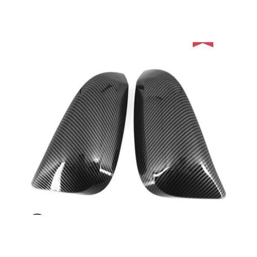 Car Styling ABS Carbon fiber pattern Rearview Side Door Mirrors Cover Trim Car modeling for Toyota RAV4 2014-2022