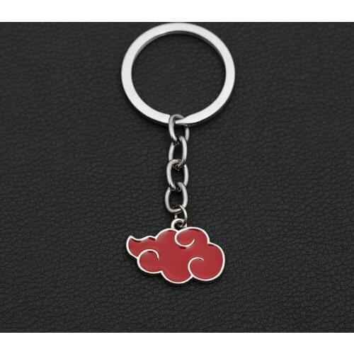 Cosplay Organization Akazuki Chiyun Metal Red Cloud Pendant Keychain Ladies Mens Bag Key Chains Gifts