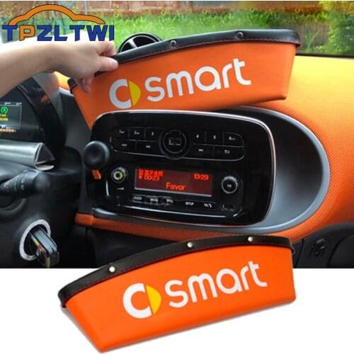 Car Dashboard PU Case Storage Bag Car Organizer Artificial Leather For Smart 453 Fortwo Forfour Car Accessories Storage Bag
