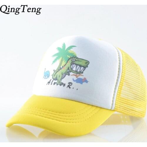 Cute Dinosaur Kids Cap Summer Casual Children Baseball Caps Boys Girls Adjustable Hip Hop Sun Hats 2019 New Trucker Snapback