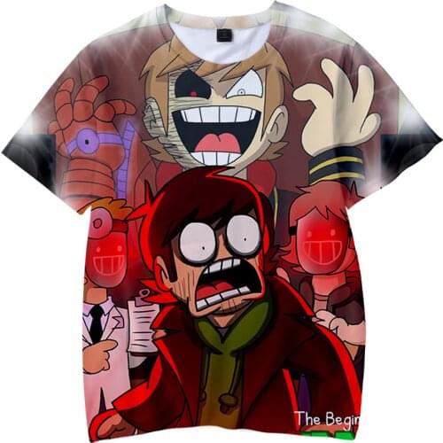 Eddsworld 3D Prints Children T-shirts Fashion Summer Short Sleeve Tshirt Hot Sale Kids Casual Streetwear Clothes