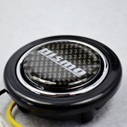 Carbon Fibre Emblem Steering Wheel Horns Button for Nissan
