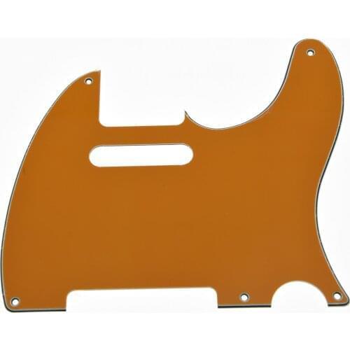 KAISH 5 Hole Tele Style Guitar Pickguard Orange Fits for TeLe Guitar