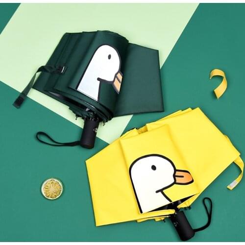 Keconutbear brand Hot Sale New Fully Automatic Anti-UV For Children Gift Fashion Windproof Sun Rain Kids Cartoon Duck Umbrellas