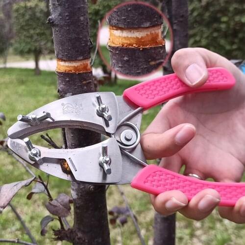 Ring Shaped Fruit Tree Peeler Bark Stripping Cutting Stainless Steel Grafting Tool Garden Orchard Tools Branch Shears