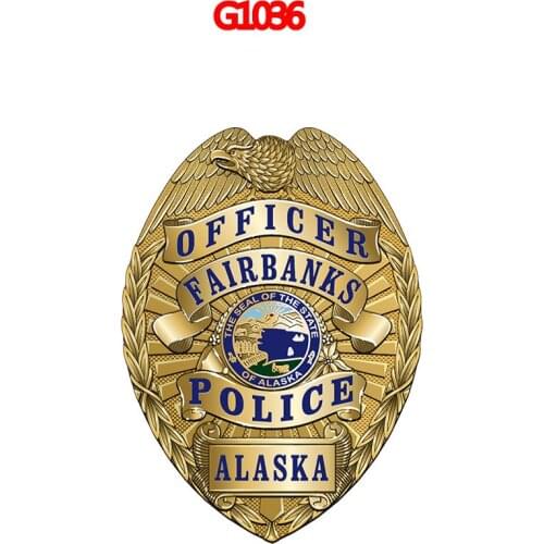 Colorful Police badge Car Stickers Truck Suvs Motorcycle Car StylingPVC Decals