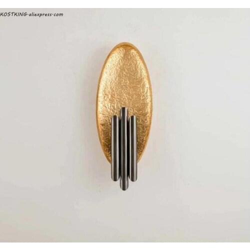 Creative Gold/Silver Body Led Wall Lamp Living room Wall Sconce Bedroom Bedside Lamp Hotel Aisle Wall Light Metal Pipe E14 Bulb