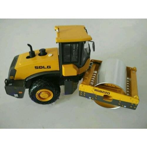 Collectible Alloy Model 1:35 SDLG RS8220 Single Compactor Wheel Road Roller Engineering Machinery Vehicles DieCast Toy Model