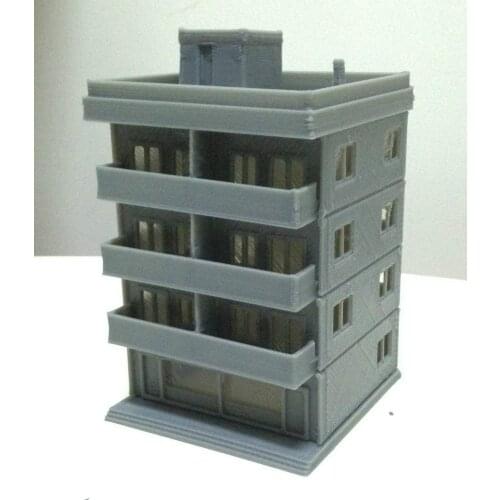 Outland Models Modern City Building 4 Story Apartment N Scale Railway Layout