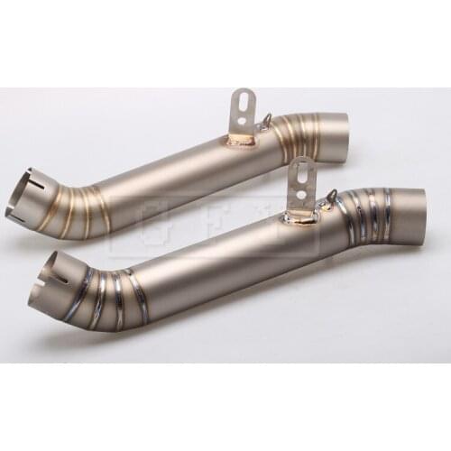 Titanium Alloy Motorcycle Exhaust Muffler Middle Pipe For Aprilia RSV4 2012 2013 2014 2015 Slip-on Moto Link Pipe RSV 4 13 14 15