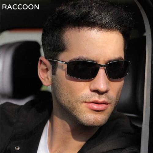 Fashion Driving Polarized Sunglasses Men High Quality Metal Square Male Sun Glasses Outdoor Sunglass