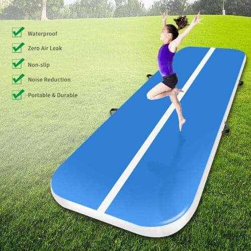 2/3/4/5/6M Inflatable Gymnastic Air Track Tumbling Mat 0.1/0.2M Thickness Airtrack Mats for Home Use/Training/Yoga With Air Pump