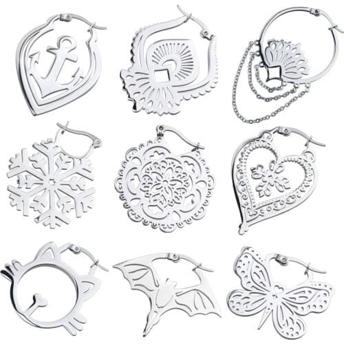 New Earrings Womens Peach Multi-styles Ear Ring Set Popular Steel Earrings Wholesale Piercing Ear Studs Fashion Body Jewelry