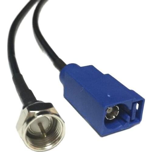 New F Male Plug Switch FAKRA Connector RG174 Cable 20CM8" Adapter Wholesale Fast Ship