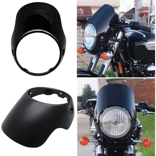 Motorcycle Headlight Flyscreen Surround Front head windshield Gold logo and white optional For Triumph Bonneville T100 T12