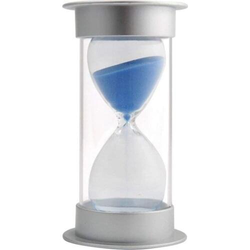 45 Minutes Hourglass,Modern Sand Timer with Blue Sand for Mantel Office Desk Coffee Table Book Shelf Curio Cabinet or End Table
