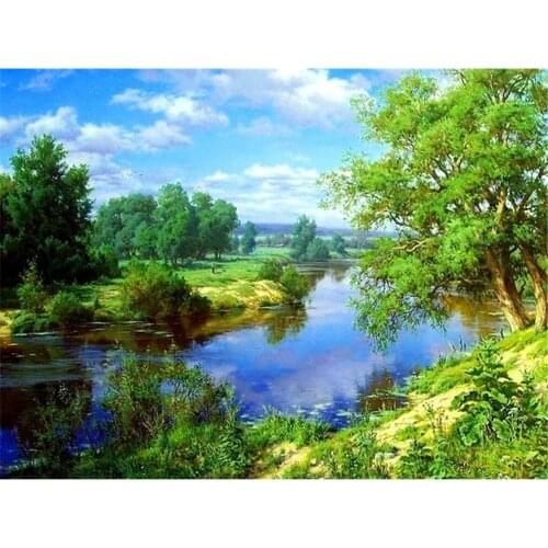Landscape Nature DIY Embroidery 11CT Cross Stitch Kits Needlework Craft Set Cotton Thread Printed Canvas Home Sell