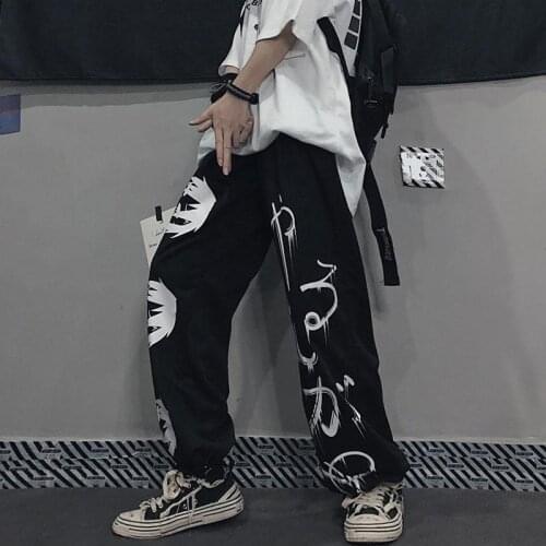 Casual Japanese Pants Men Cargo Harem Pants Cool Black Japan Jogger Pants Streetwear High Street Hip Hop Streetwear Trousers