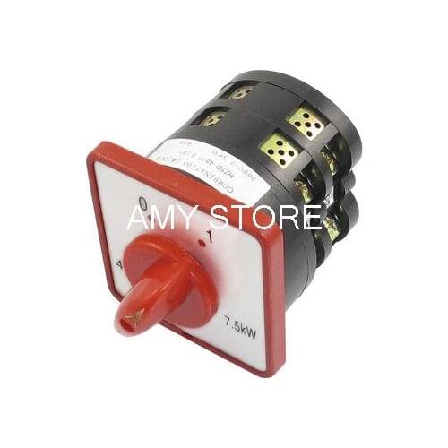 Self Locking AC 380V 40A 8 Screw Terminals Cam Combination Changeover Switch