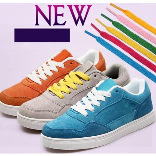 6 Pairs Flat Popular Sports Shoes Laces Casual Canvas Polyester Shoelaces Classic laces Unisex Shoestrings hiking boots men shoe